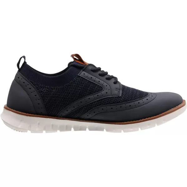 imageJoomra Mens KnitLeather Wingtip Oxford Dress ShoesDark Blue
