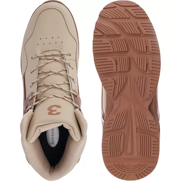 imageJoomra Mens Stylish Sneakers High Top AthleticInspired ShoesUpgrade  Light Brown