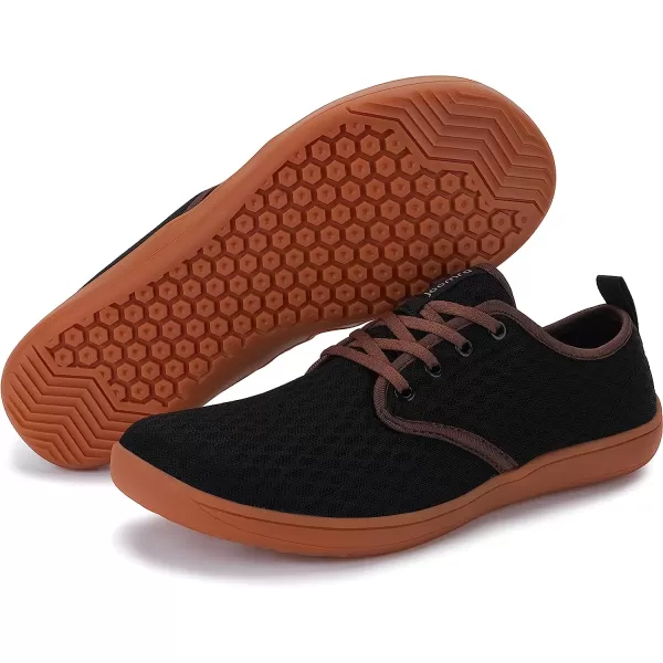 imageJoomra Mens Water amp Land Shoes  Hydrophobic Mesh  Barefoot Style  Quick Drying UpgradeW753  BlackGum  Water Shoes 