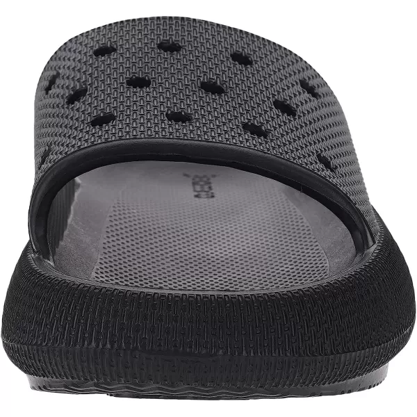 imageJoomra Pillow Slippers for Women and Men Breathable Shower Slides Quick Drying Sandals  Ultra Cushion  Thick SoleAll Black