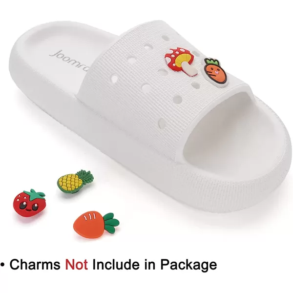 imageJoomra Pillow Slippers for Women and Men Breathable Shower Slides Quick Drying Sandals  Ultra Cushion  Thick SoleWhite