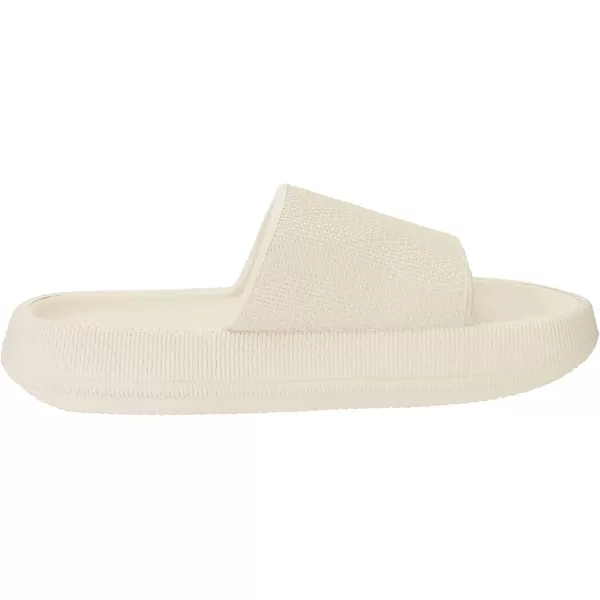 imageJoomra Pillow Slippers for Women and Men Non Slip Quick Drying Shower Slides Bathroom Sandals  Ultra Cushion  Thick SoleBeige