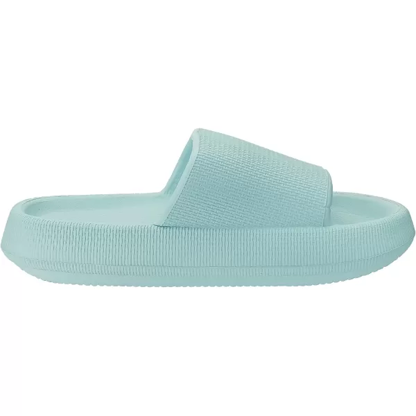 imageJoomra Pillow Slippers for Women and Men Non Slip Quick Drying Shower Slides Bathroom Sandals  Ultra Cushion  Thick SoleBlue