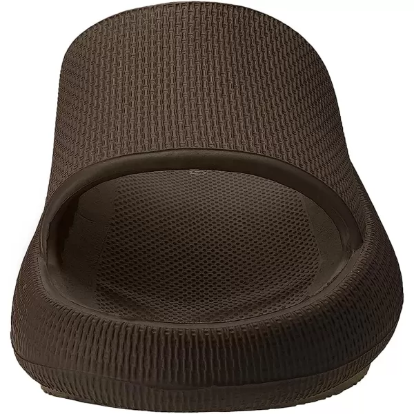 imageJoomra Pillow Slippers for Women and Men Non Slip Quick Drying Shower Slides Bathroom Sandals  Ultra Cushion  Thick SoleChocolate