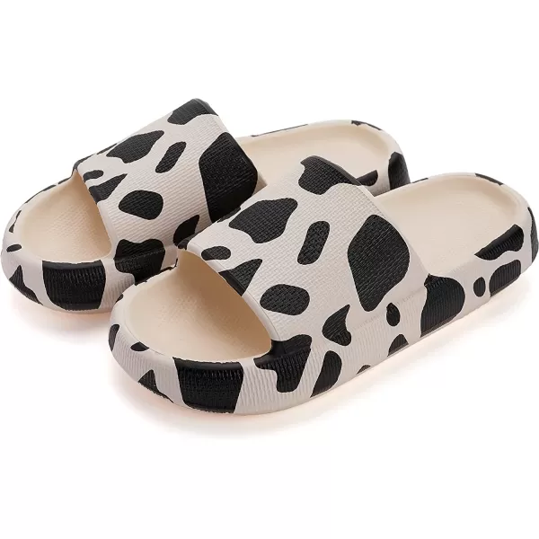 imageJoomra Pillow Slippers for Women and Men Non Slip Quick Drying Shower Slides Bathroom Sandals  Ultra Cushion  Thick SoleCow