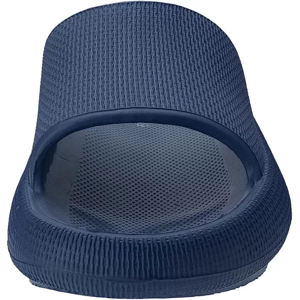 imageJoomra Pillow Slippers for Women and Men Non Slip Quick Drying Shower Slides Bathroom Sandals  Ultra Cushion  Thick SoleDark Blue
