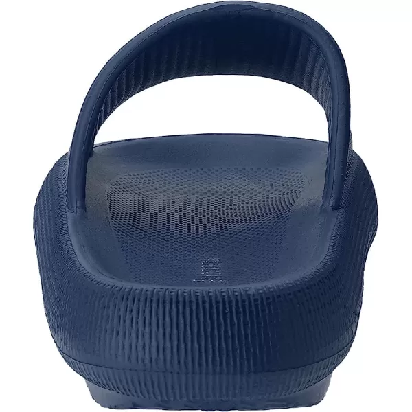 imageJoomra Pillow Slippers for Women and Men Non Slip Quick Drying Shower Slides Bathroom Sandals  Ultra Cushion  Thick SoleDark Blue