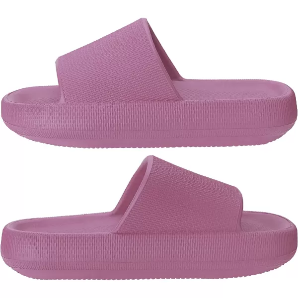 imageJoomra Pillow Slippers for Women and Men Non Slip Quick Drying Shower Slides Bathroom Sandals  Ultra Cushion  Thick SoleFuchsia