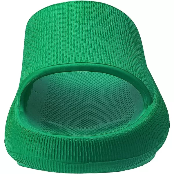 imageJoomra Pillow Slippers for Women and Men Non Slip Quick Drying Shower Slides Bathroom Sandals  Ultra Cushion  Thick SoleGreen