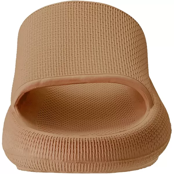imageJoomra Pillow Slippers for Women and Men Non Slip Quick Drying Shower Slides Bathroom Sandals  Ultra Cushion  Thick SoleOg Brown