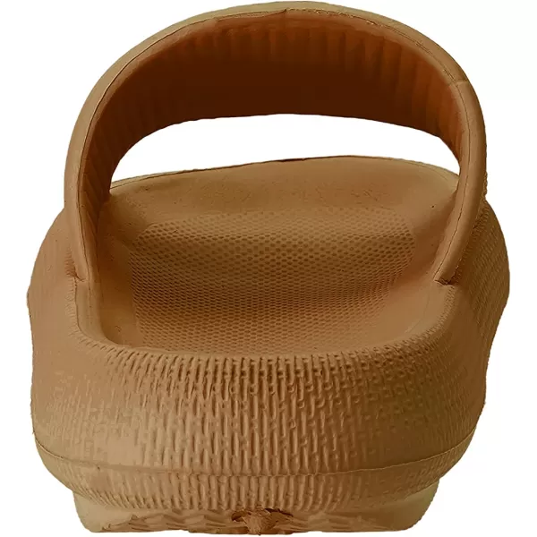 imageJoomra Pillow Slippers for Women and Men Non Slip Quick Drying Shower Slides Bathroom Sandals  Ultra Cushion  Thick SoleOg Brown