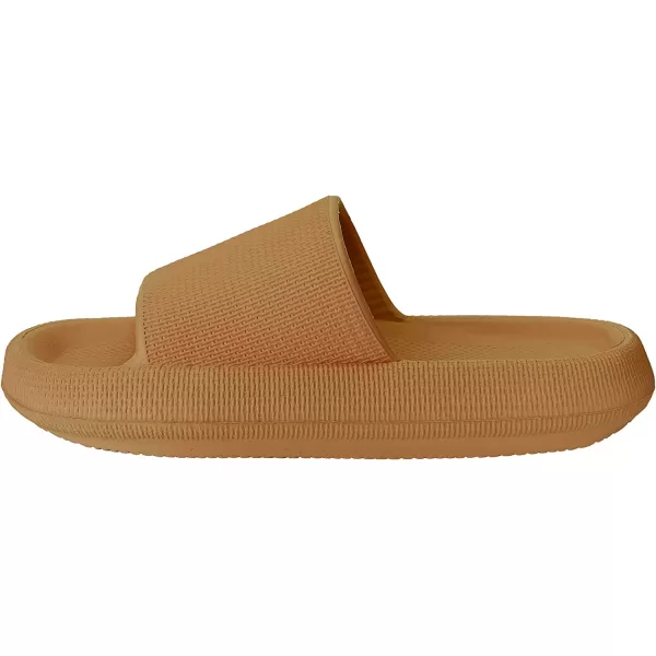 imageJoomra Pillow Slippers for Women and Men Non Slip Quick Drying Shower Slides Bathroom Sandals  Ultra Cushion  Thick SoleOg Brown