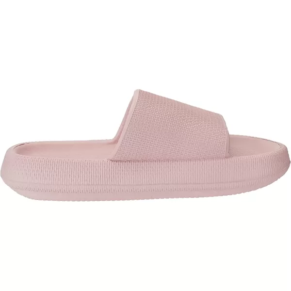 imageJoomra Pillow Slippers for Women and Men Non Slip Quick Drying Shower Slides Bathroom Sandals  Ultra Cushion  Thick SolePink