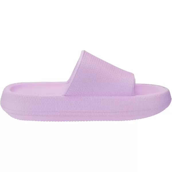 imageJoomra Pillow Slippers for Women and Men Non Slip Quick Drying Shower Slides Bathroom Sandals  Ultra Cushion  Thick SolePurple