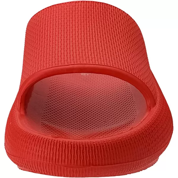 imageJoomra Pillow Slippers for Women and Men Non Slip Quick Drying Shower Slides Bathroom Sandals  Ultra Cushion  Thick SoleRed