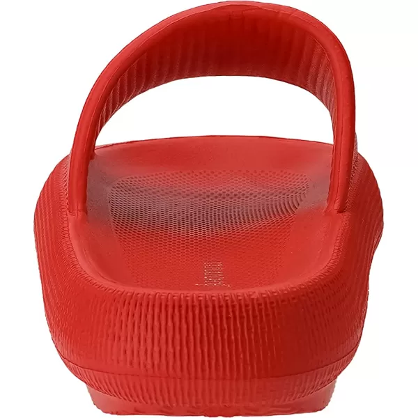 imageJoomra Pillow Slippers for Women and Men Non Slip Quick Drying Shower Slides Bathroom Sandals  Ultra Cushion  Thick SoleRed