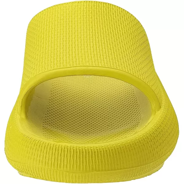 imageJoomra Pillow Slippers for Women and Men Non Slip Quick Drying Shower Slides Bathroom Sandals  Ultra Cushion  Thick SoleYellow