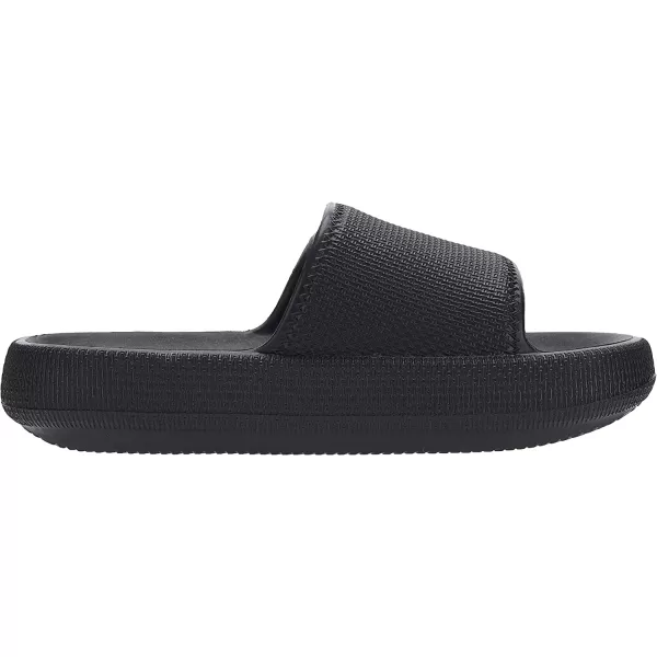 imageJoomra Slides for Women and Men Recovery Supportive Athletic Pillow Slippers Sandals  Adjustable Strap  Dual Cushioned Thick SoleAdjustable  Black