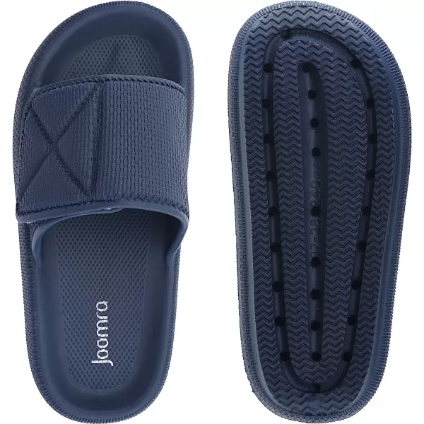 imageJoomra Slides for Women and Men Recovery Supportive Athletic Pillow Slippers Sandals  Adjustable Strap  Dual Cushioned Thick SoleAdjustable  Blue