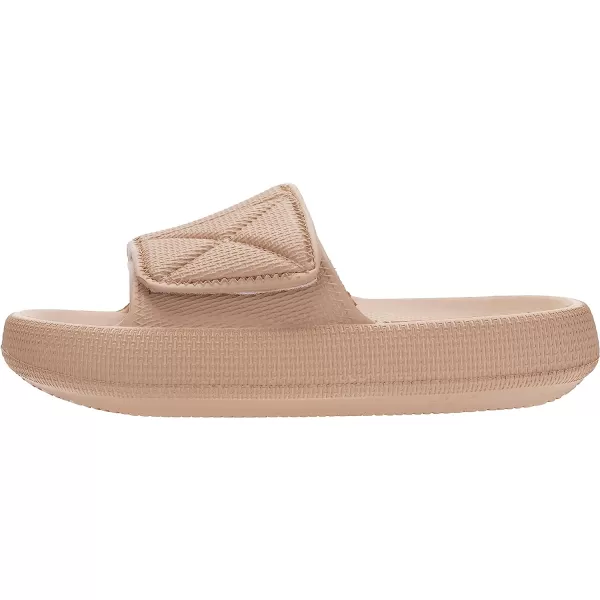 imageJoomra Slides for Women and Men Recovery Supportive Athletic Pillow Slippers Sandals  Adjustable Strap  Dual Cushioned Thick SoleAdjustable  Brown
