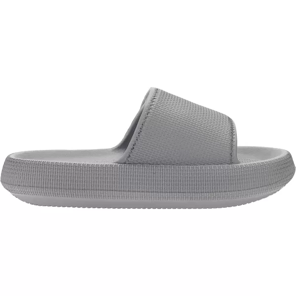 imageJoomra Slides for Women and Men Recovery Supportive Athletic Pillow Slippers Sandals  Adjustable Strap  Dual Cushioned Thick SoleAdjustable  Grey