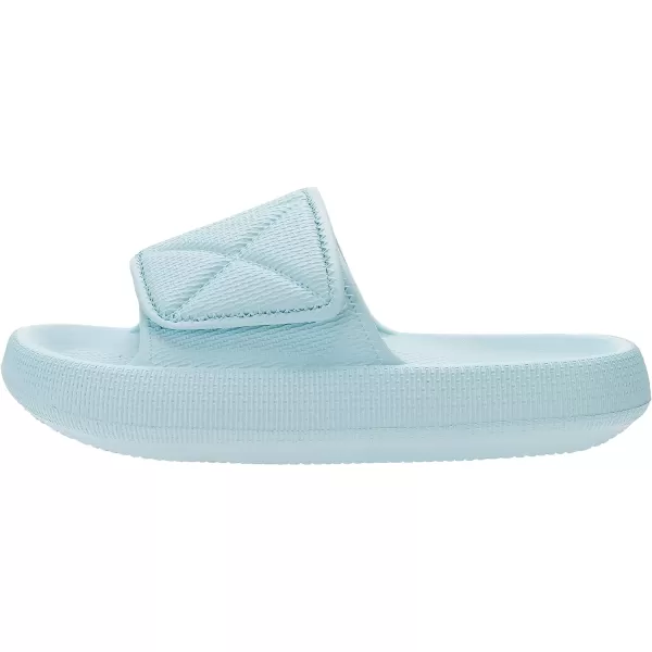 imageJoomra Slides for Women and Men Recovery Supportive Athletic Pillow Slippers Sandals  Adjustable Strap  Dual Cushioned Thick SoleAdjustable  Light Blue