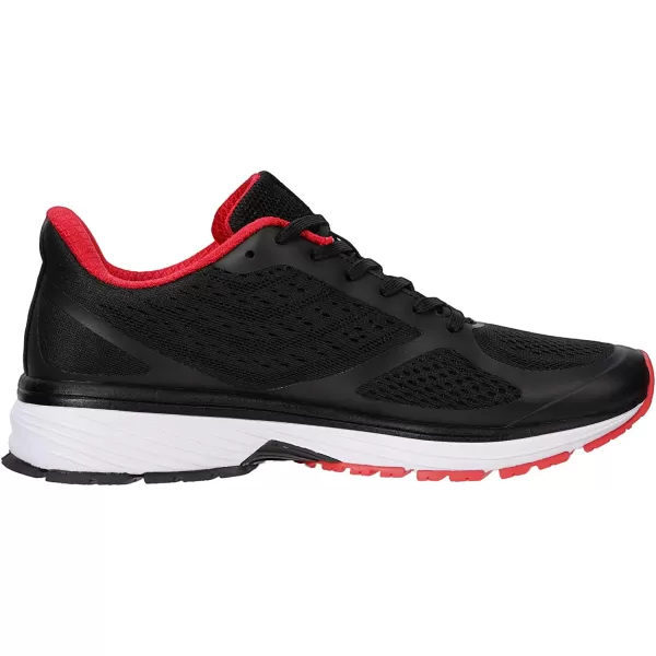 imageJoomra Whitin Mens Supportive Running Shoes Cushioned Lightweight Athletic SneakersBlack RedMesh