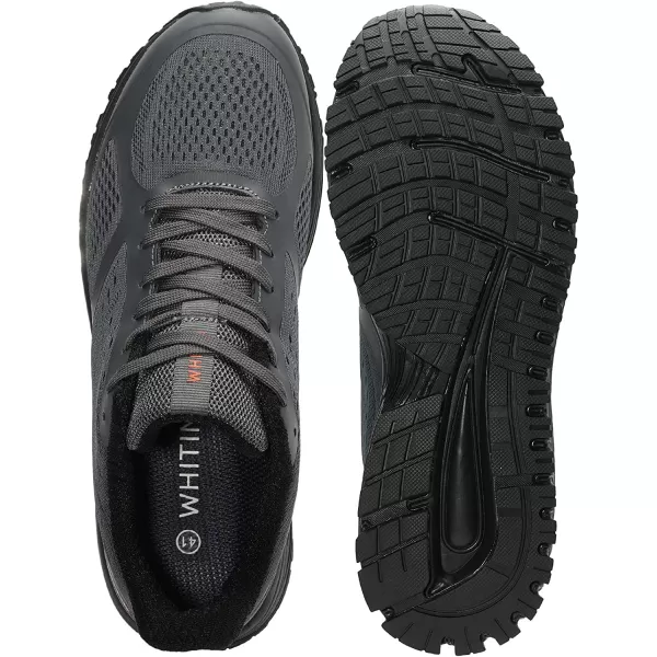 imageJoomra Whitin Mens Supportive Running Shoes Cushioned Lightweight Athletic SneakersGrey