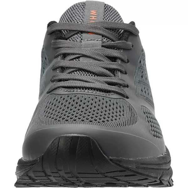 imageJoomra Whitin Mens Supportive Running Shoes Cushioned Lightweight Athletic SneakersGrey
