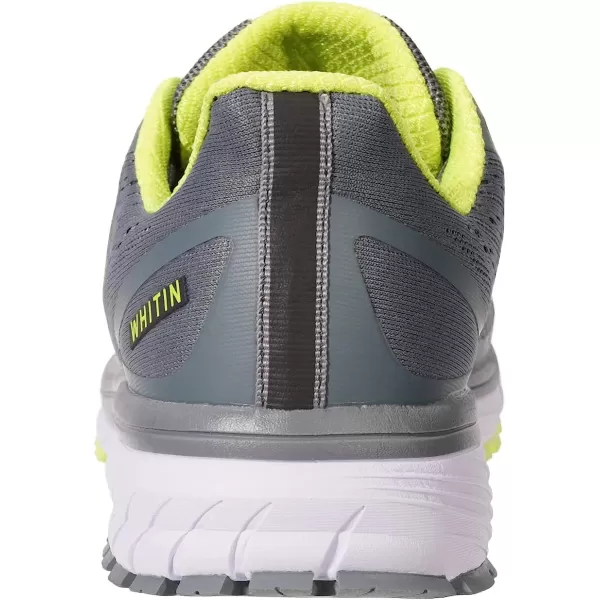 imageJoomra Whitin Mens Supportive Running Shoes Cushioned Lightweight Athletic SneakersGrey Neon GreenMesh