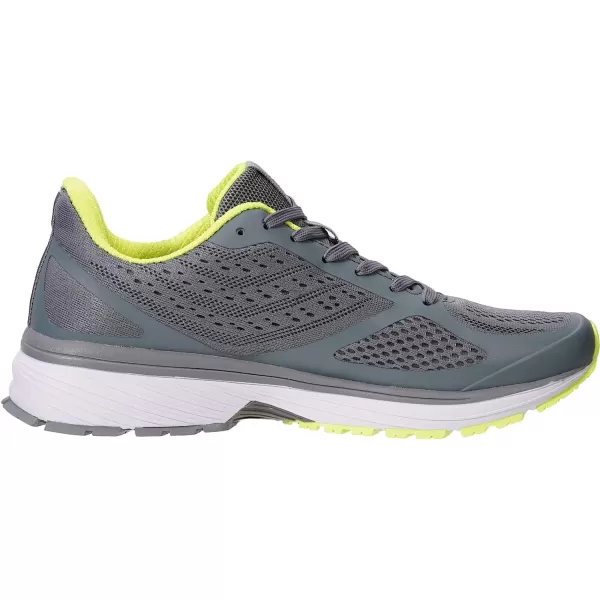 imageJoomra Whitin Mens Supportive Running Shoes Cushioned Lightweight Athletic SneakersGrey Neon GreenMesh
