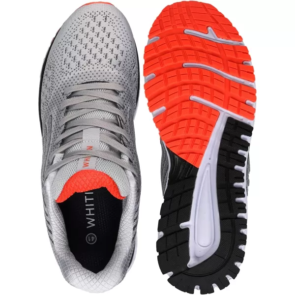 imageJoomra Whitin Mens Supportive Running Shoes Cushioned Lightweight Athletic SneakersLight Grey