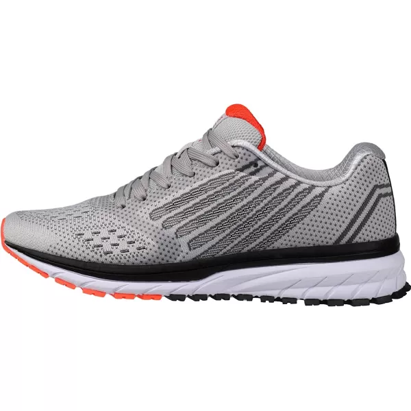 imageJoomra Whitin Mens Supportive Running Shoes Cushioned Lightweight Athletic SneakersLight Grey