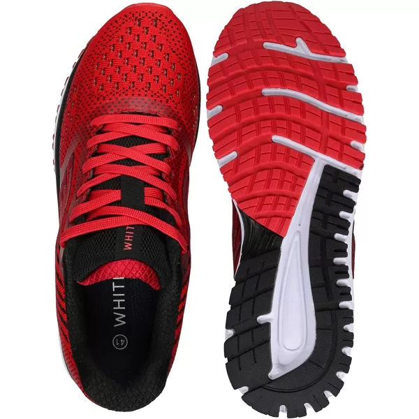 imageJoomra Whitin Mens Supportive Running Shoes Cushioned Lightweight Athletic SneakersRed