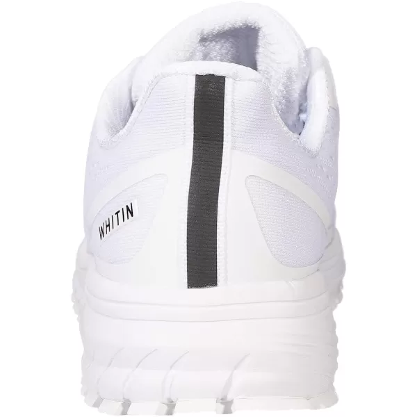 imageJoomra Whitin Mens Supportive Running Shoes Cushioned Lightweight Athletic SneakersWhiteMesh