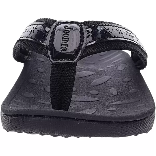 imageJoomra Womens Flip Flops Arch Support Orthotic Toe Post Thong SandalsAll Black