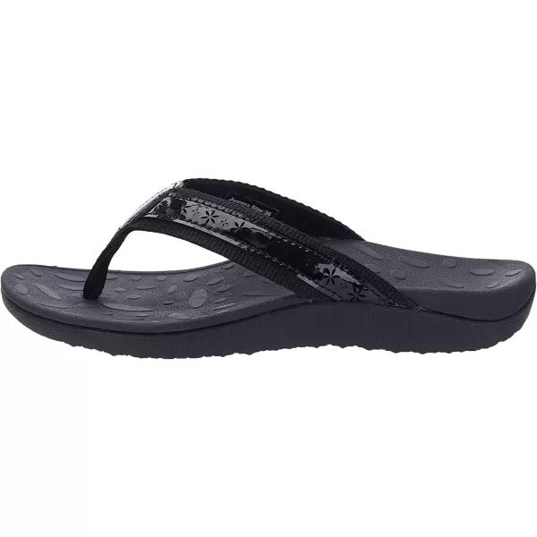 imageJoomra Womens Flip Flops Arch Support Orthotic Toe Post Thong SandalsAll Black