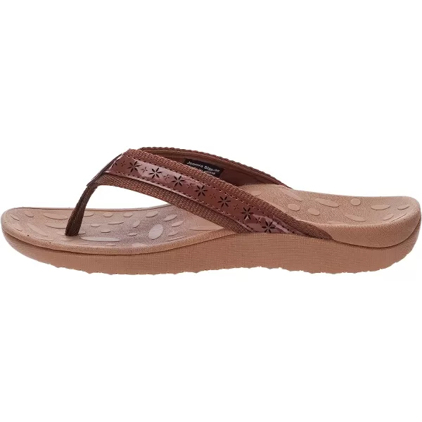 imageJoomra Womens Flip Flops Arch Support Orthotic Toe Post Thong SandalsAll Brown
