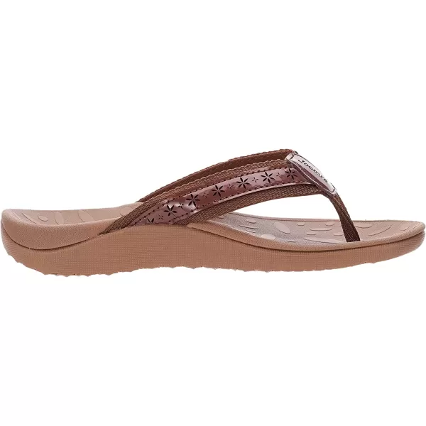 imageJoomra Womens Flip Flops Arch Support Orthotic Toe Post Thong SandalsAll Brown