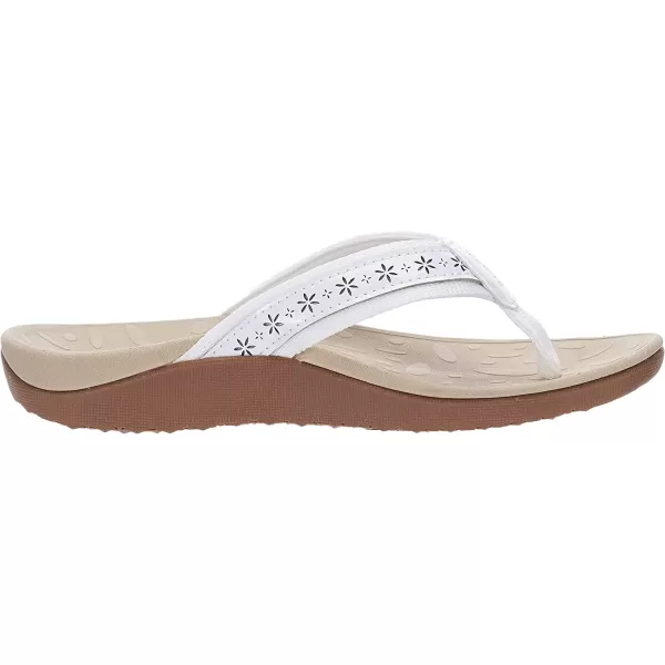 imageJoomra Womens Flip Flops Arch Support Orthotic Toe Post Thong SandalsBeigeWhite