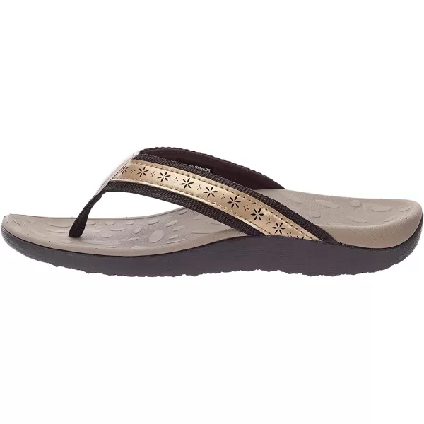 imageJoomra Womens Flip Flops Arch Support Orthotic Toe Post Thong SandalsGold