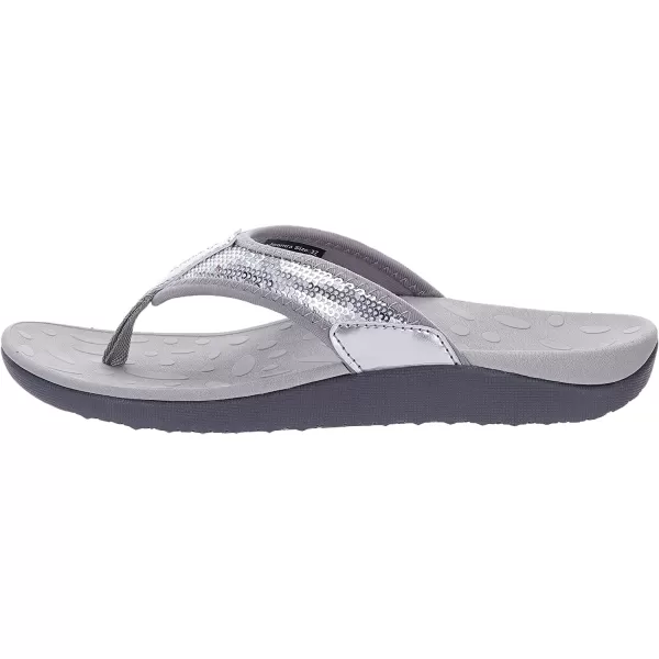 imageJoomra Womens Flip Flops Arch Support Orthotic Toe Post Thong SandalsSilver