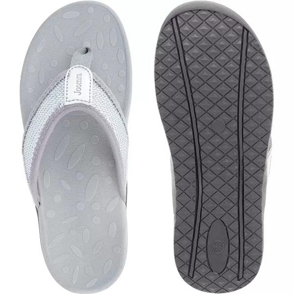 imageJoomra Womens Flip Flops Arch Support Orthotic Toe Post Thong SandalsSilver