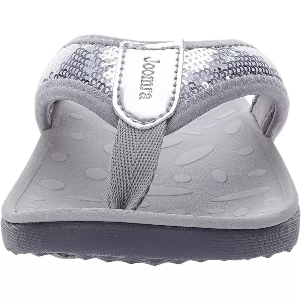 imageJoomra Womens Flip Flops Arch Support Orthotic Toe Post Thong SandalsSilver