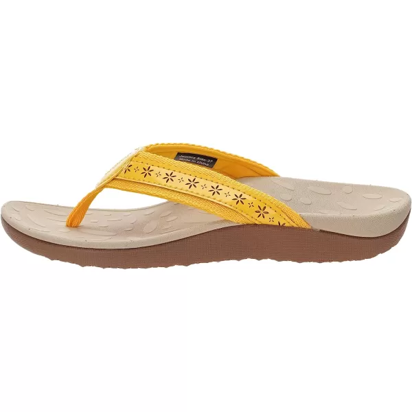 imageJoomra Womens Flip Flops Arch Support Orthotic Toe Post Thong SandalsYellow
