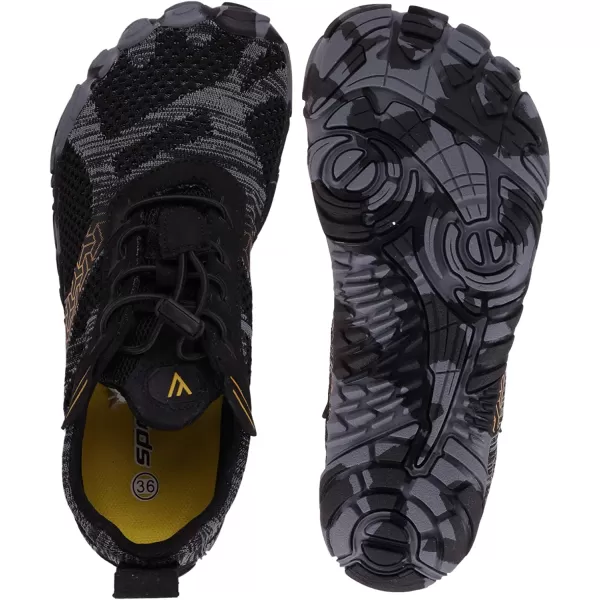 imageJoomra Womens Minimalist Trail Running Barefoot Shoes  Wide Toe Box  Zero DropAblackKnit