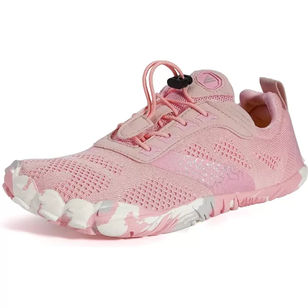imageJoomra Womens Minimalist Trail Running Barefoot Shoes  Wide Toe Box  Zero DropAknit Pink