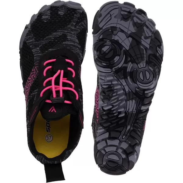 imageJoomra Womens Minimalist Trail Running Barefoot Shoes  Wide Toe Box  Zero DropArose RedKnit