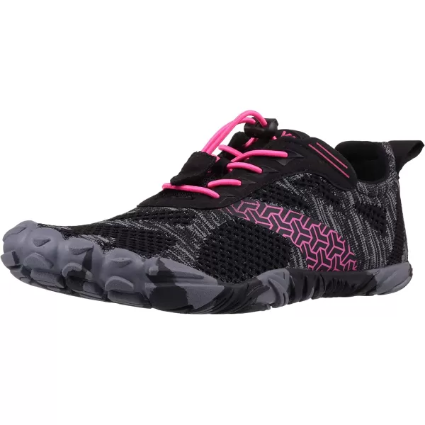 imageJoomra Womens Minimalist Trail Running Barefoot Shoes  Wide Toe Box  Zero DropArose RedKnit