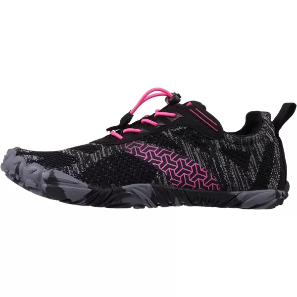 imageJoomra Womens Minimalist Trail Running Barefoot Shoes  Wide Toe Box  Zero DropArose RedKnit